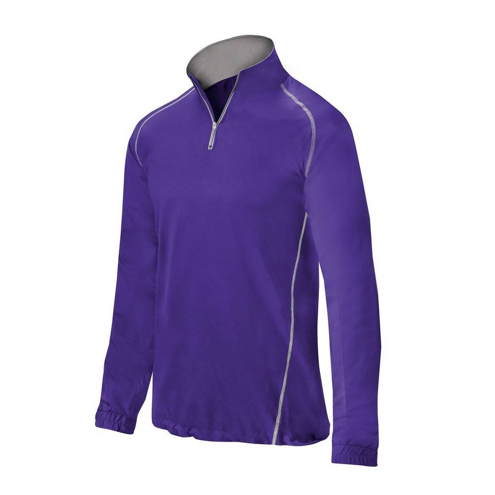 Mizuno Comp 1/4 Cipzáros Batting Férfi Jacke Lila NWU213489